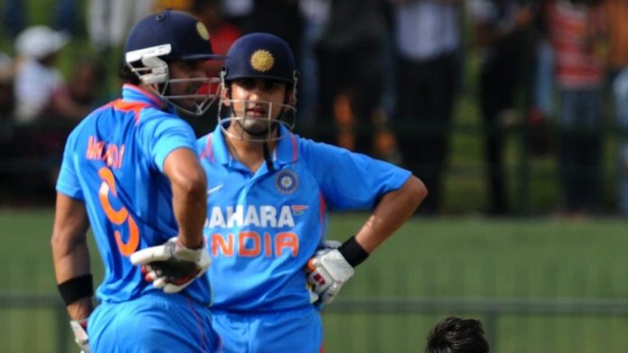 Indian cricketer Gautam Gambhir (C), Man