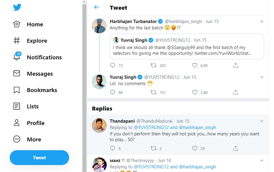 ‘LOL NO কমেন্টস’ যুবরাজ সিং আর হরভজন সিং করলেন নির্বাচক কমিটির লেগ পুলিং 7