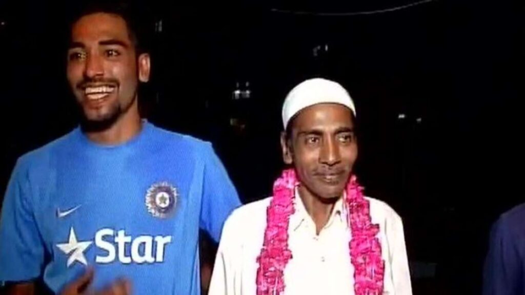 Mohammed siraj and his father