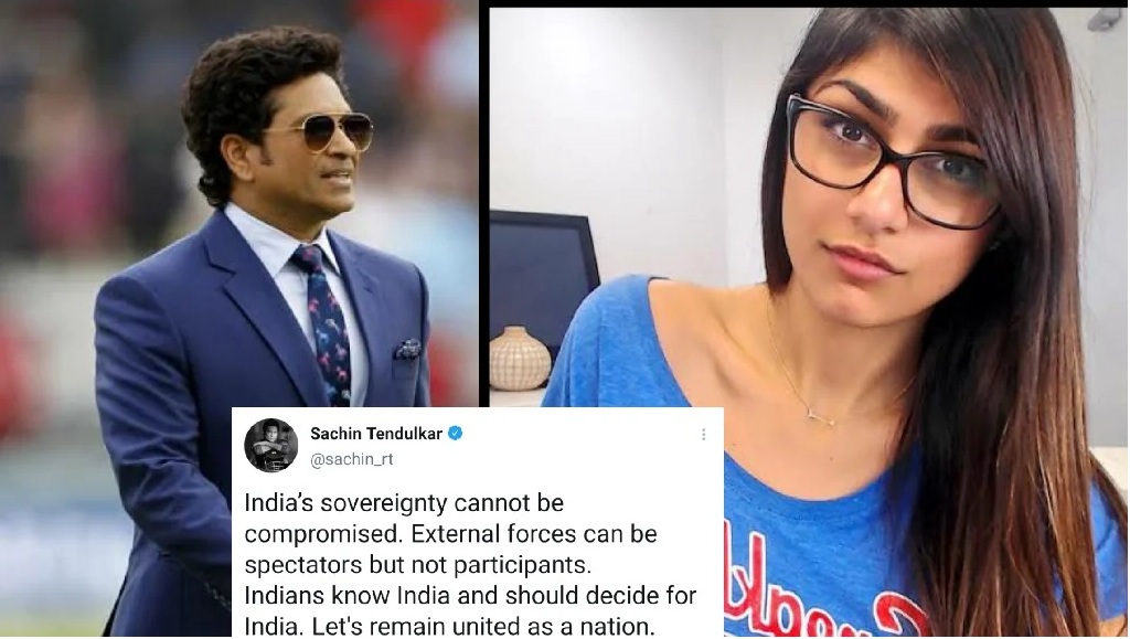 পর্ণ তারকা মিয়া খলিফা করলেন কৃষক আন্দোলন নিয়ে টুইত, শচীন দিলেন কড়া জবাব