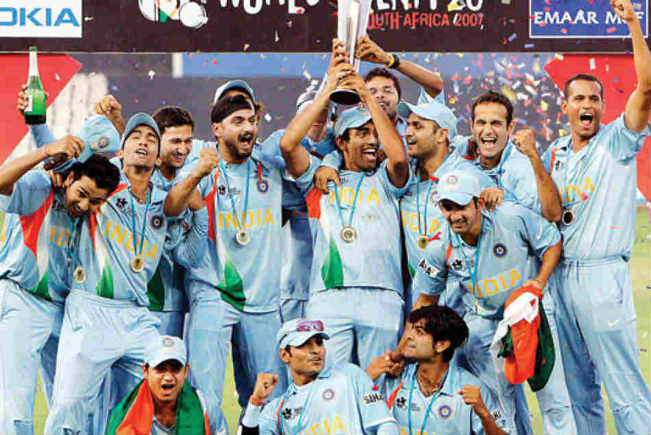 World Cup 2023: বিশ্বকাপ ফাইনালে কেমন ভারতের পরিসংখ্যান? দেখে নিন হারজিতের হিসেবনিকেশ !! 7 Team India with the 2007 T20 World Cup | Image: Twitter