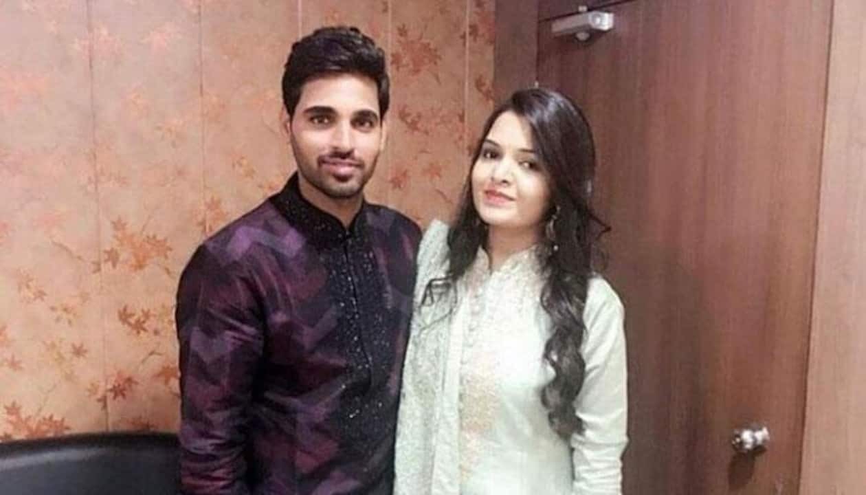 Bhuvneshwar Kumar and Wife | IPL | image: twitter