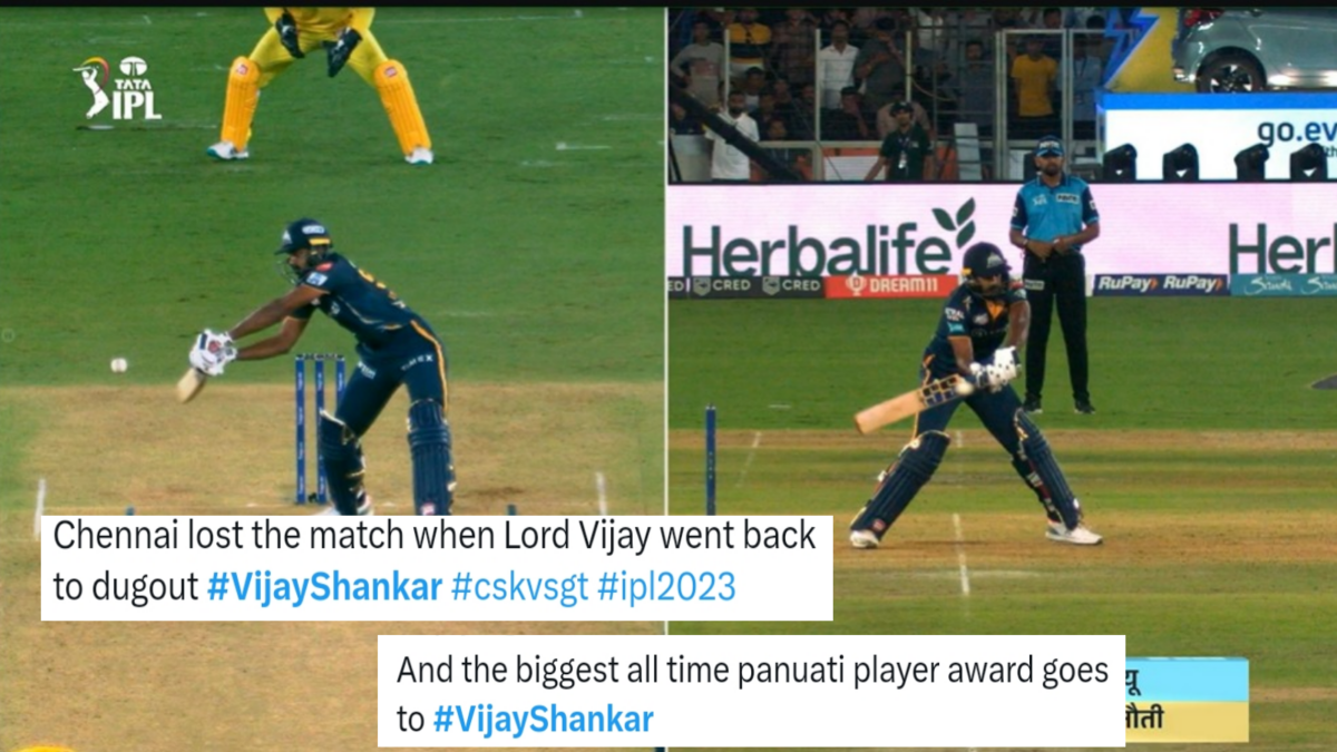 Fans reaction on vijay shankar poor form in ipl 2023 1st match