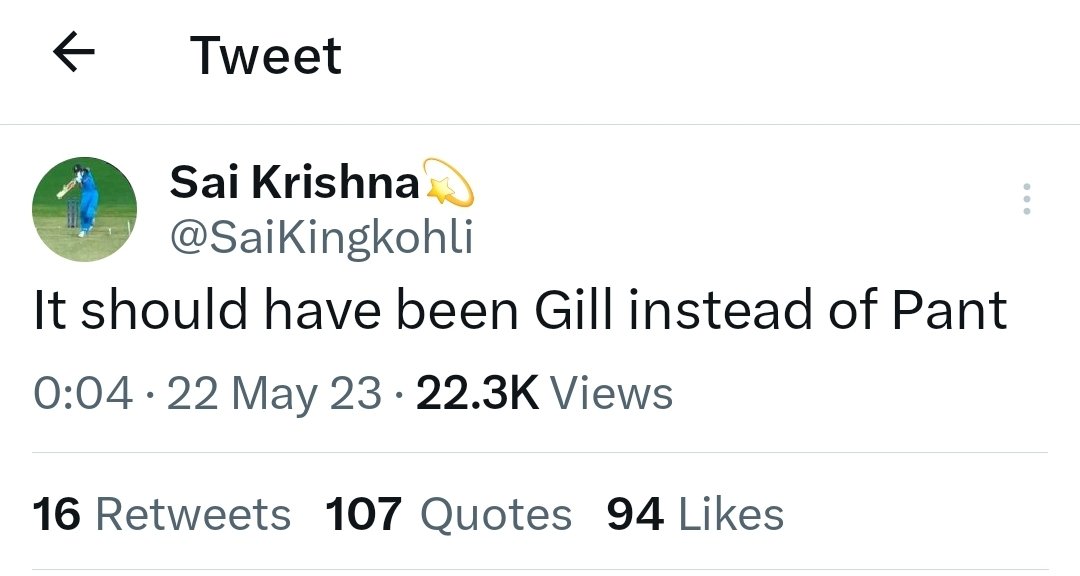 Kohli fan's tweet | IPL 2023 | image" Twitter
