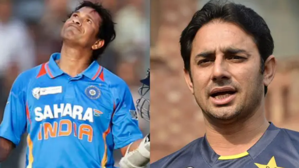 Saeed Ajmal and Sachin Tendulkar , ms dhoni