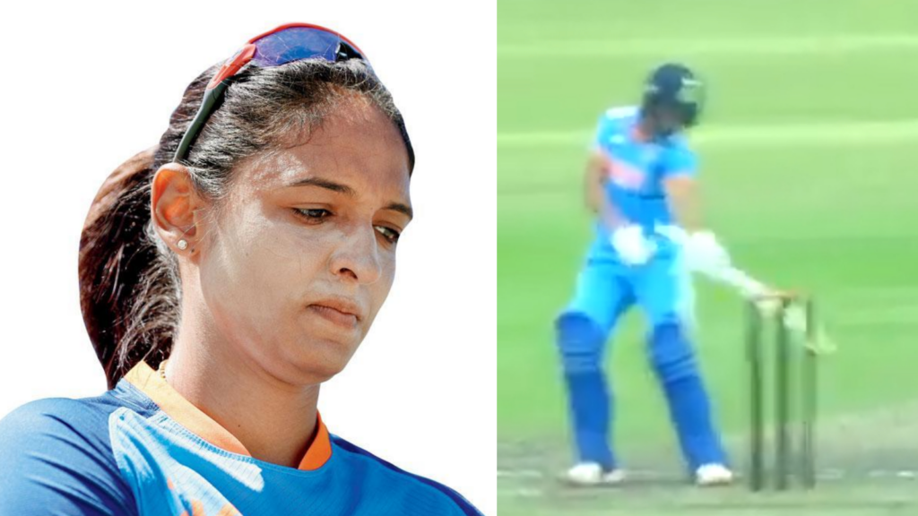 Icc might ban harmanpreet kaur for hitting the wicket in anger