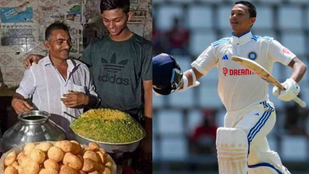 Yashasvi Jaiswal and his father , wi vs ind