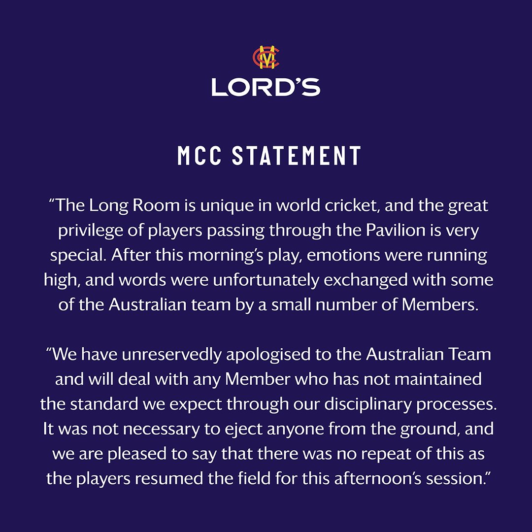 MCC Statement | Ashes 2023 | Image: Twitter