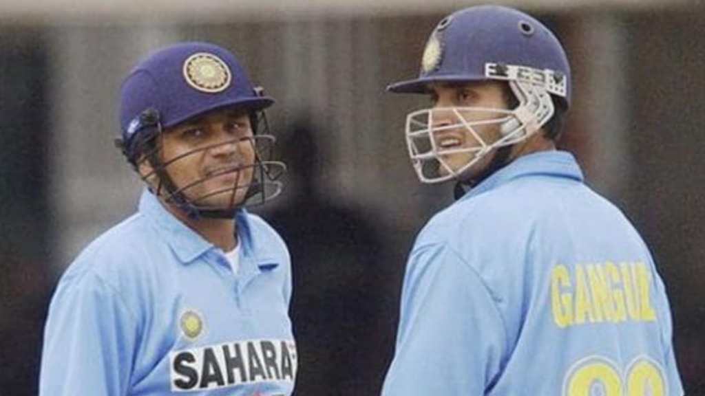 Sourav Ganguly and Virendra Sehwag