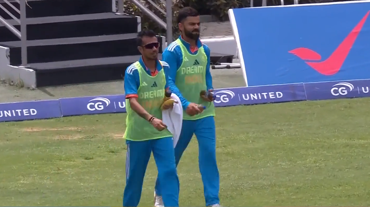 Virat Kohli and Yuzvendra Chahal | WI vs IND | Image: Twitter