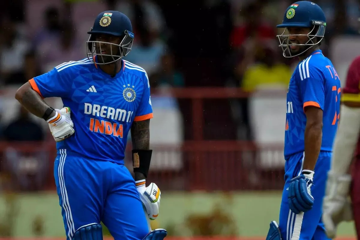 Suryakumar Yadav and Tilak Varma | WI vs IND | Image: Getty Images