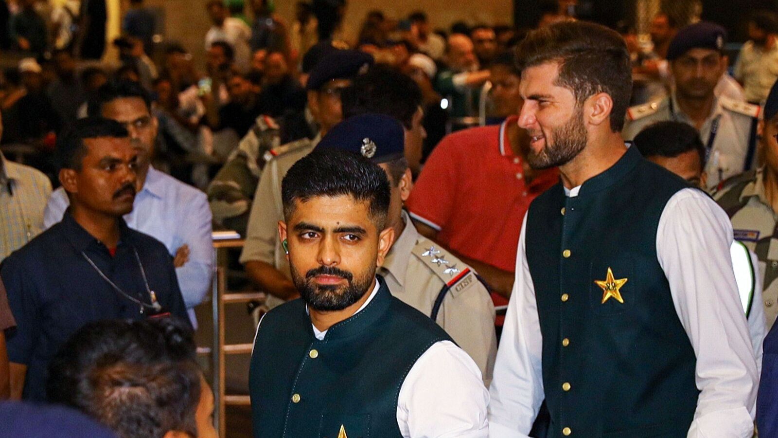 Babar Azam and Shaheen Afridi in India | ICC World Cup 2023 | Image: Twitter