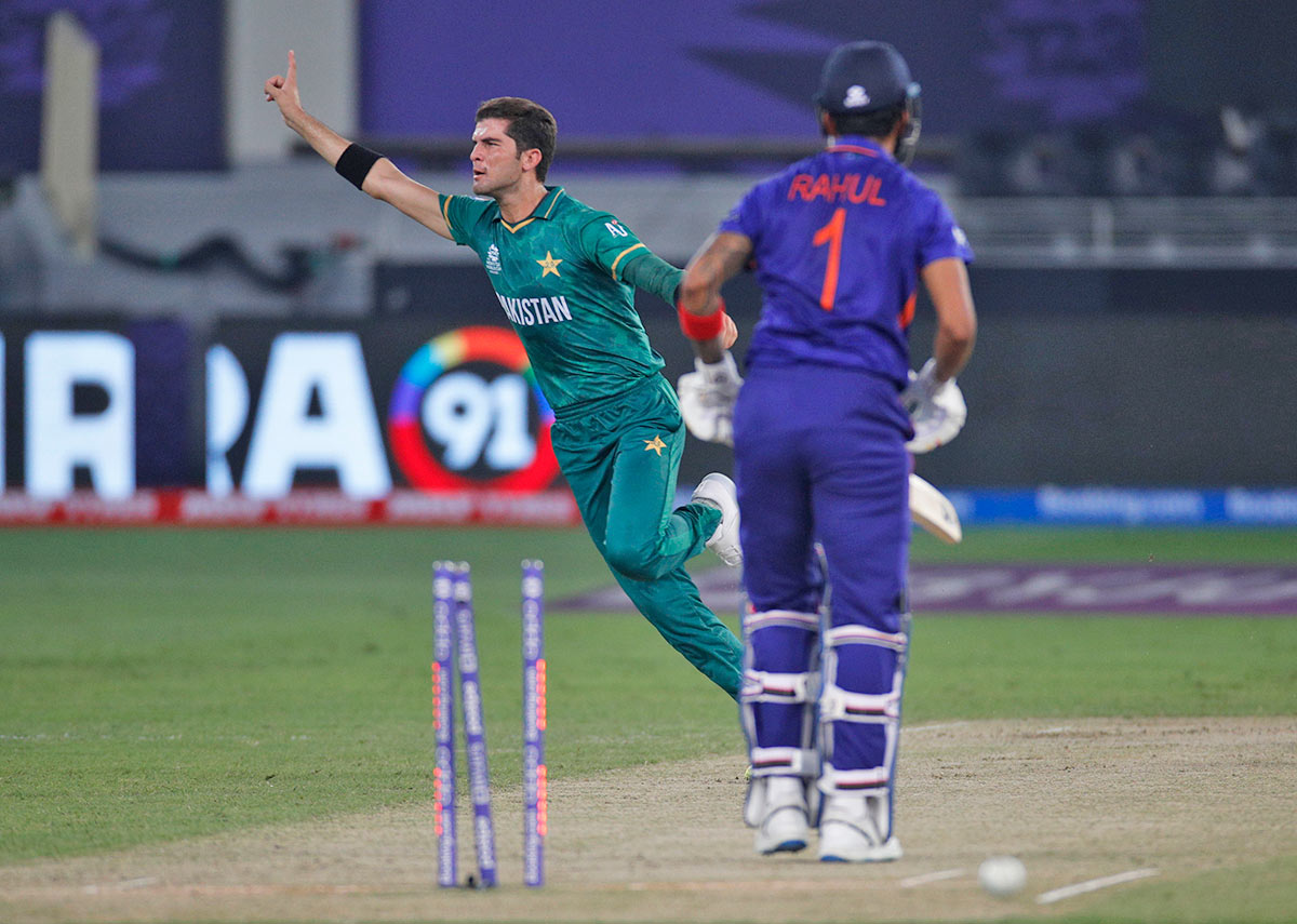 Shaheen Shah Afridi and KL Rahul | ICC World Cup 2023 | Image: Getty Images