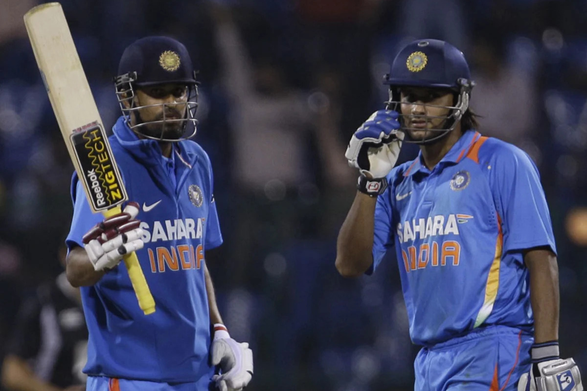 Yusuf Pathan and Saurabh Tiwary | MS Dhoni | Image: Getty Images