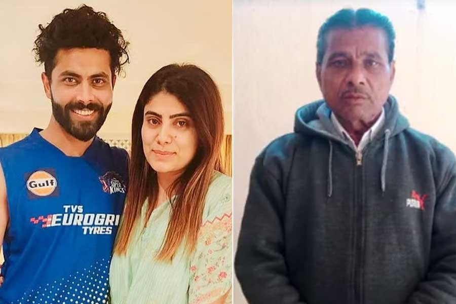 Ravindra Jadeja, Rivaba Jadeja, Anirudhsinh Jadeja | Image: Twitter