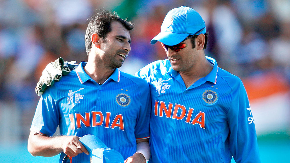 Mohammed Shami and MS Dhoni | Image: Getty Images