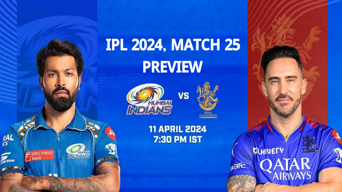IPL 2024, MI vs RCB, Match 25 Preview: ঘরের মাঠে RCB'কে পরাস্ত করতে মোরিয়া MI পল্টন, চক্রব্যূহ ভাঙতে প্রস্তুত KGF জুটি !! 1