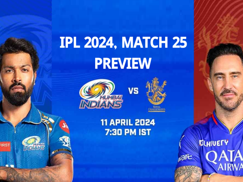 IPL 2024, MI vs RCB, Match 25 Preview: ঘরের মাঠে RCB'কে পরাস্ত করতে মোরিয়া MI পল্টন, চক্রব্যূহ ভাঙতে প্রস্তুত KGF জুটি !! 6