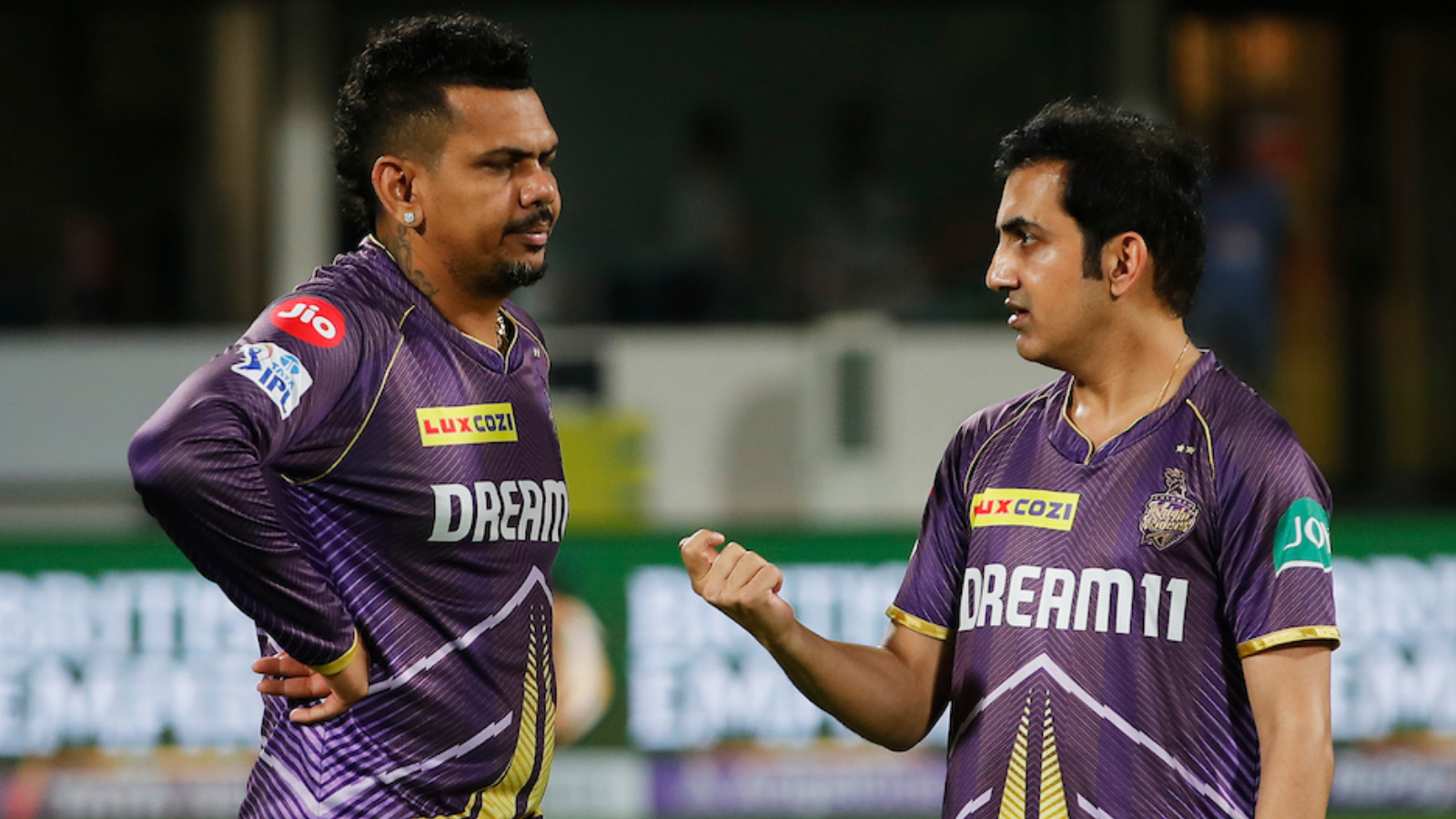 Sunil Narine and Gautam Gambhir | Image: Getty Images