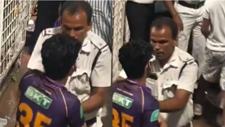 Scuffle between fan and cop | IPL | Image: Twitter