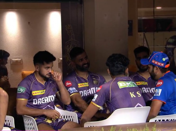 IPL 2024: আগামী মরসুমে নাইট জার্সিতে খেলবেন রোহিত, স্পষ্ট হলো বৃষ্টিভেজা ইডেনেই !! 2 Rohit Sharma at KKR dressing room | IPL 2024 | Image: Twitter