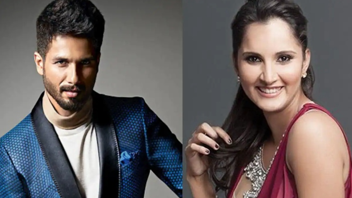 Shahid Kapoor and Sania Mirza | Image: Twitter