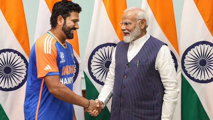 Narendra Modi and Rohit Sharma | Image: Twitter