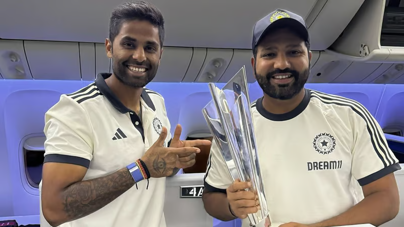 Sruyakumar Yadav and Rohit Sharma | Image: Twitter