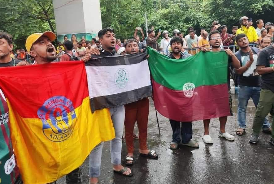 Football Fans' Protest in Kolkata | RG Kar | Image: Twitter