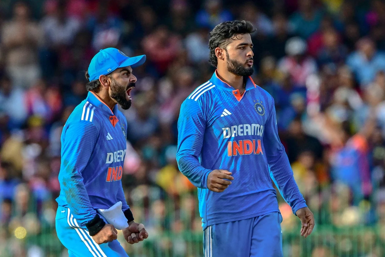 Virat Kohli and Riyan Parag | IND vs SL | Image: Getty Images