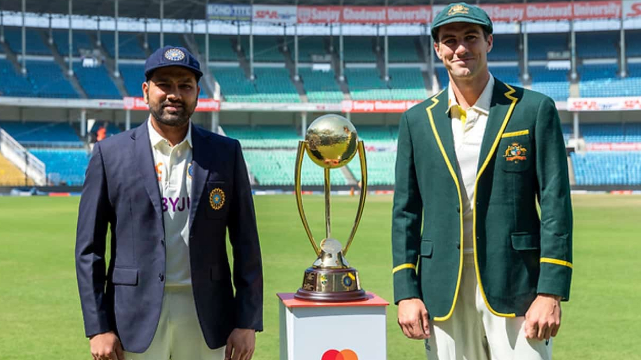 Rohit Sharma and Pat Cummins with Border-Gavaskar Trophy | Image: Getty Images