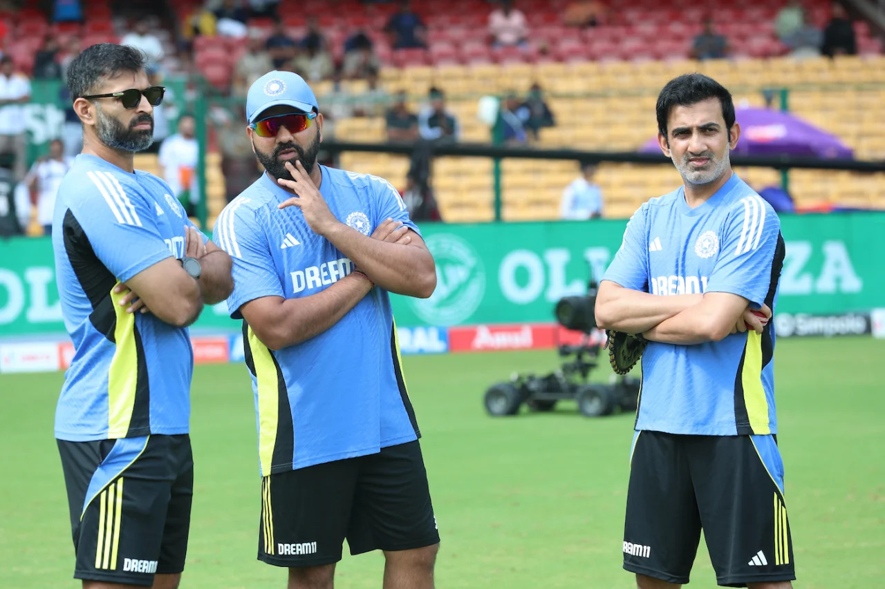 Abhishek Nayar, Rohit Sharma and Gautam Gambhir | Image: Getty Images