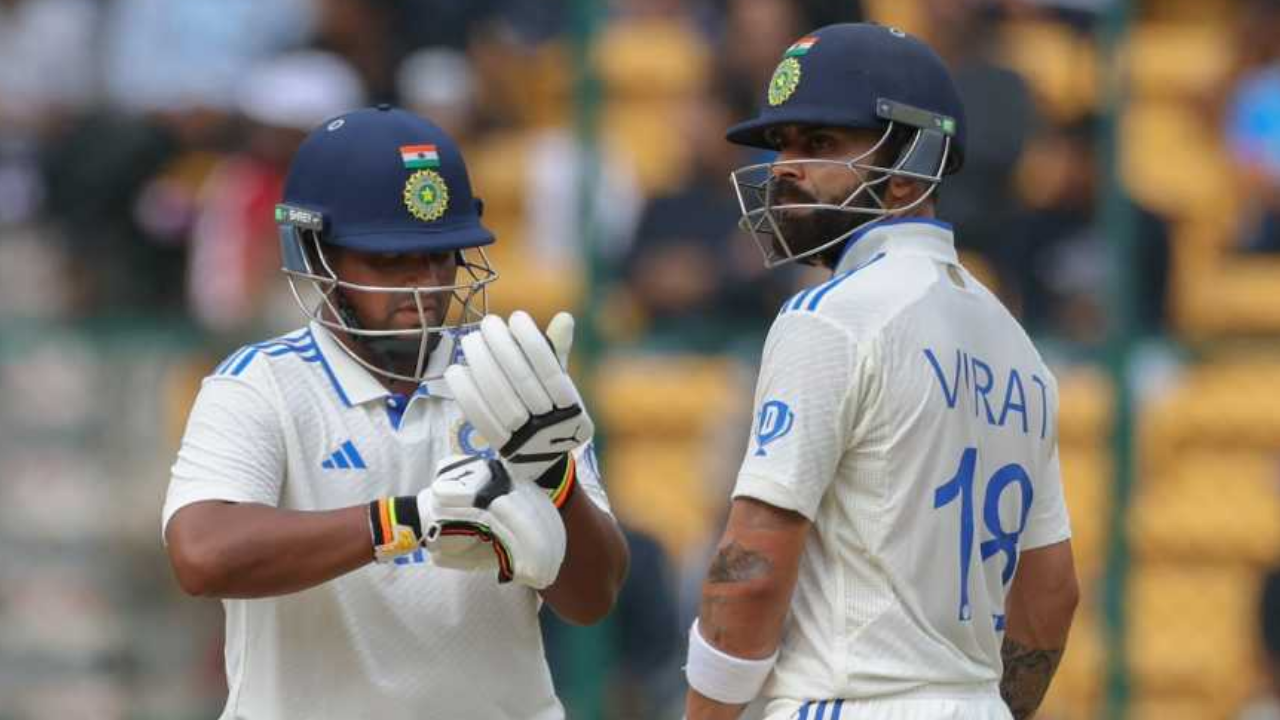 Sarfaraz Khan and Virat Kohli | IND vs NZ | Image: Getty Images