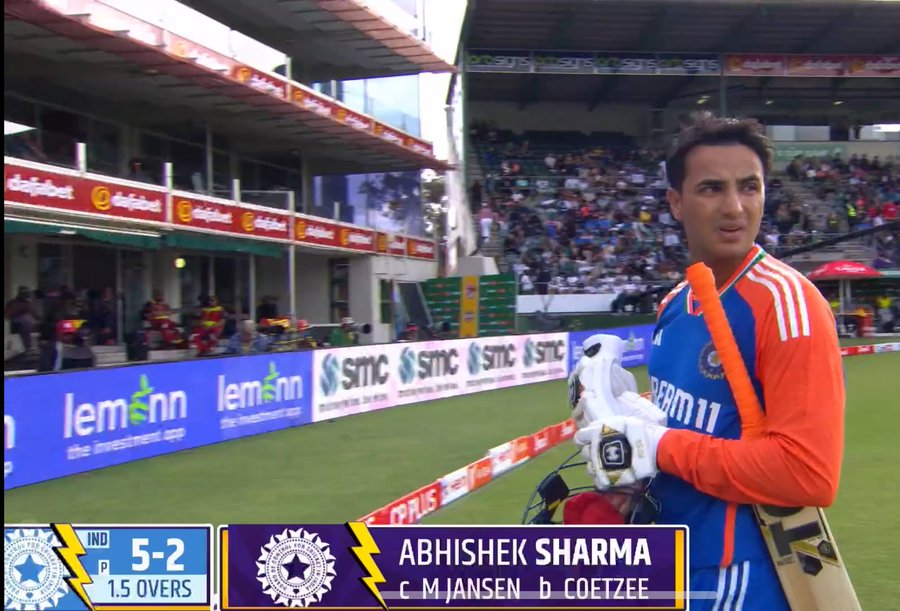 Abhishek Sharma, ind vs sa