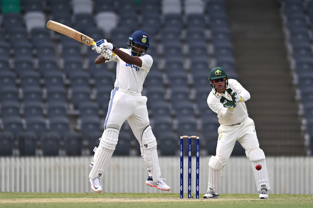 B.Sai Sudharshan vs AUS A | IND vs AUS | Image: Getty Images