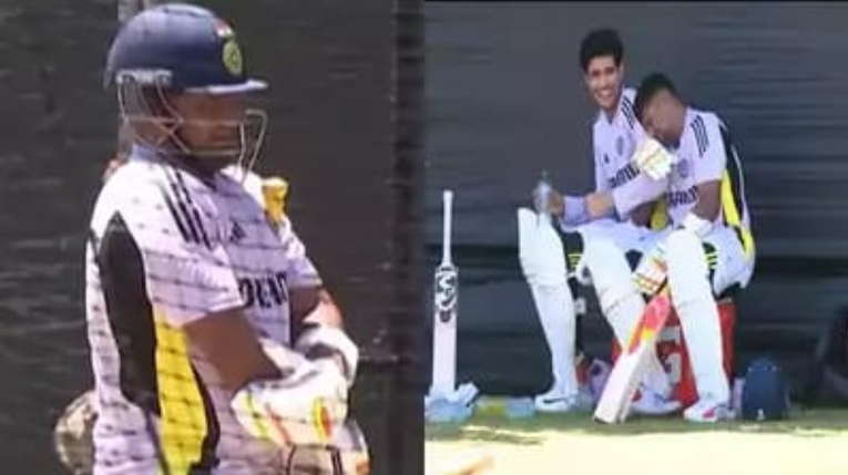 Sarfaraz Khan Injured | IND vs AUS | Image: Twitter