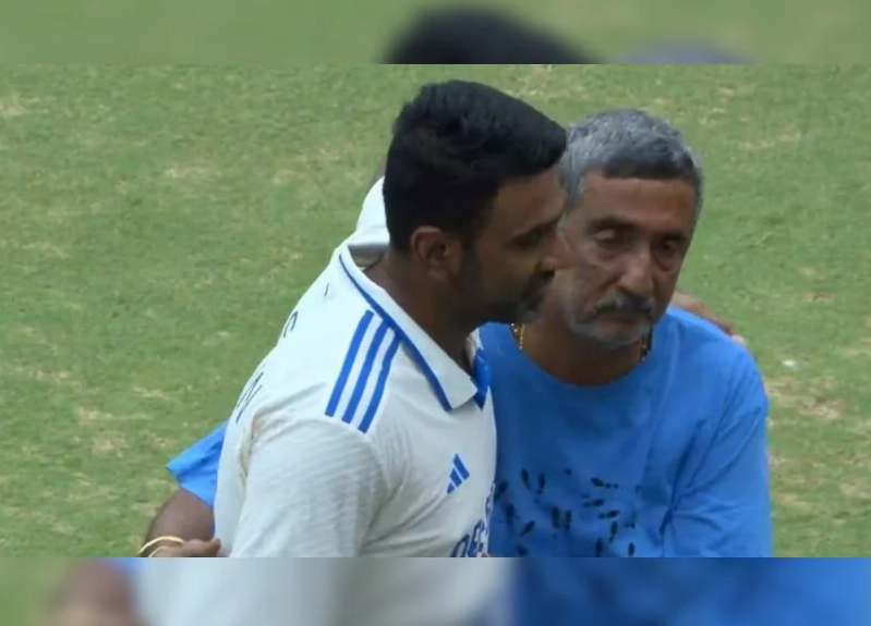 Ravichandran Ashwin and His Father | Image: Twitter