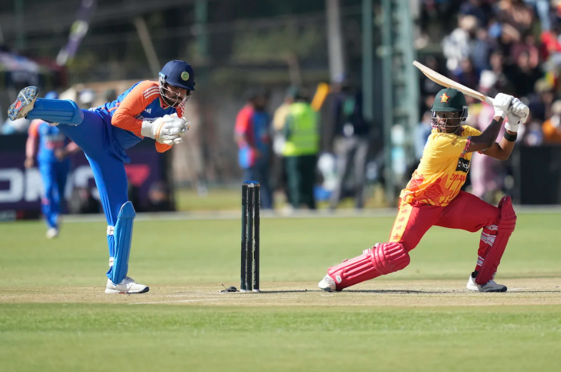 Dhruv Jurel Keeping Against Zimbabwe | Image: Getty Images