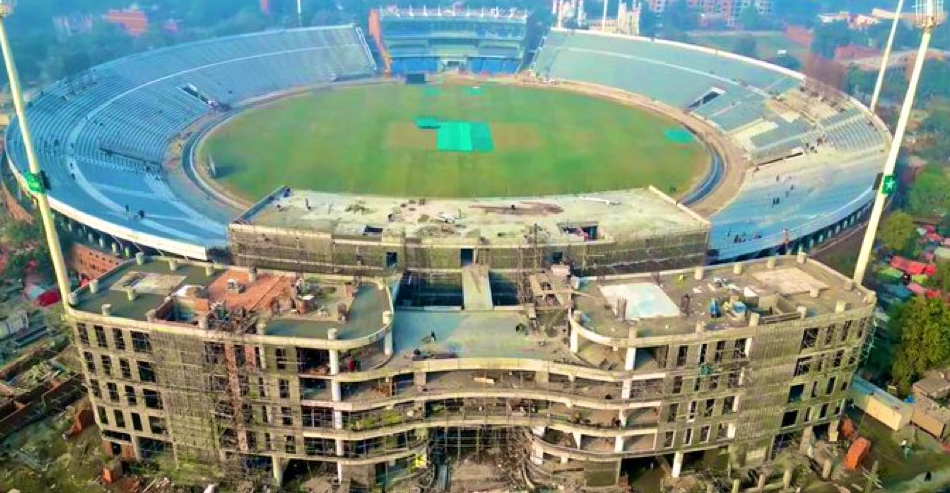 Gaddafi Stadium Still Under Construction | CT 2025 | Image: Twitter