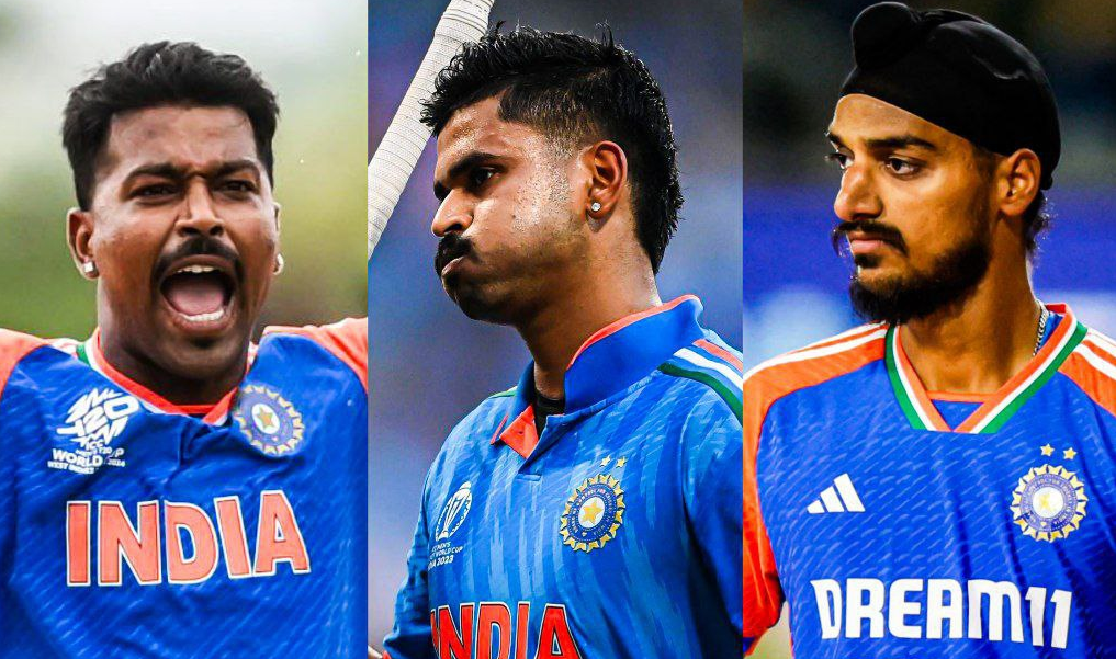 Hardik Pandya, Shreyas Iyer and Arshdeep Singh | IND vs ENG | Image: Twitter