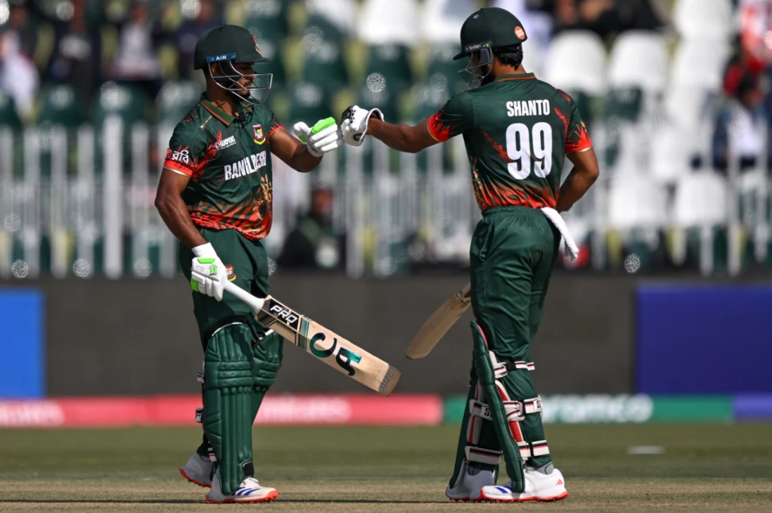 Tanzid Hasan Tamim and Najmul Hossain Shanto | CT 2025 | Image: Getty Images