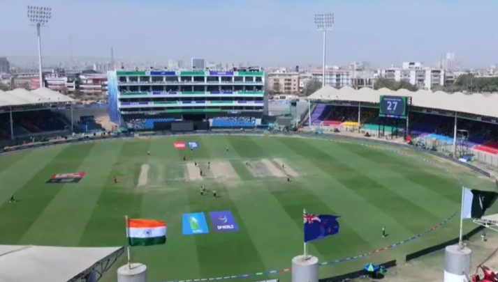 Indian Flag Spotted At Karachi Stadium | CT 2025 | Image: Twitter