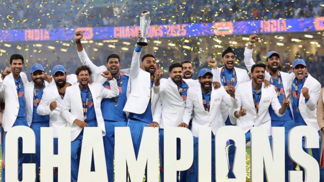 Indian Team After CT 2025 Victory | Image: Getty Images