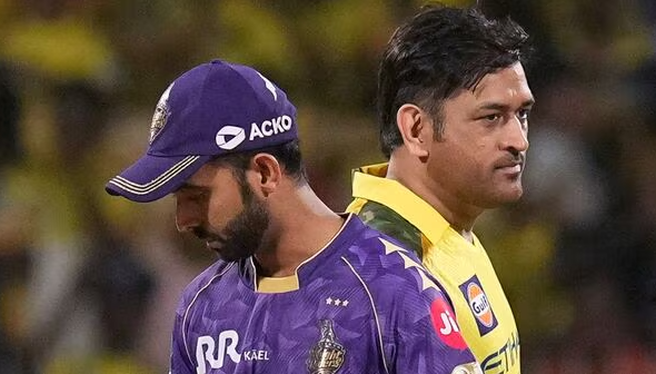 IPL 2025 KKR vs CSK Toss Report in Bengali: টসে জিতলো কলকাতা, চেন্নাইয়ের বিরুদ্ধে ট্রফি জয়ের নায়ককে ফেরালেন রাহানেরা !! 5 MS Dhoni and Ajinkya Rahane | IPL | Image: Getty Images