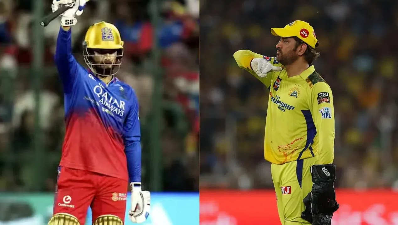 IPL 2025 RCB vs CSK Toss Report in Bengali: টস জিতলো চেন্নাই, গুরুত্বপূর্ণ ম্যাচে তারকা বিদেশীকে পাচ্ছে না বেঙ্গালুরু !! 5 Rajat Patidar and MS Dhoni | Image: Twitter