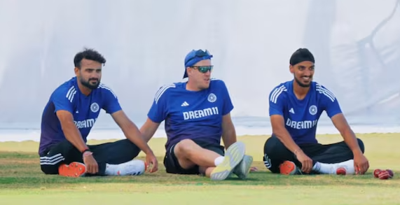 Akash Deep, Morne Morkel and Arshdeep Singh | IND vs ENG | Image: Twitter