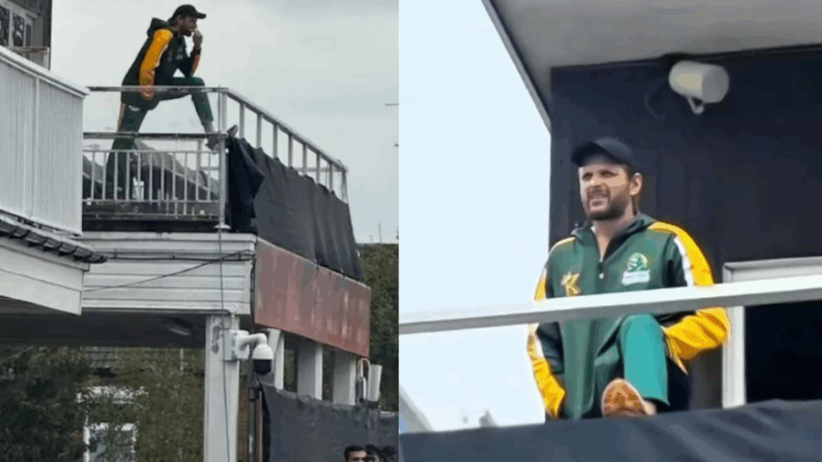 ভারত-পাকিস্তানের সেমিফাইনাল ভেস্তে যেতেই হতাশ শহীদ আফ্রিদি, বিষণ্ণ মুখে দাঁড়িয়ে রয়েছেন ব্যালকনিতে !! 1
