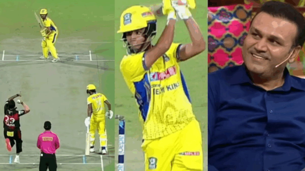 ৪,৪,৪,৪… ব্যাট হাতে বাবা বিরু'র ছায়া, দুর্দান্ত ডেবিউ আর্যবীর সেহবাগের !! 2