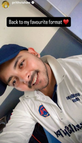 ‘প্রিয়’ ফর্ম্যাটে ফিরলেন পৃথ্বী শ, এশিয়া কাপের আগেই শুরু করলেন অনুশীলন !! 3 Prithvi Shaw | Image: Instagram