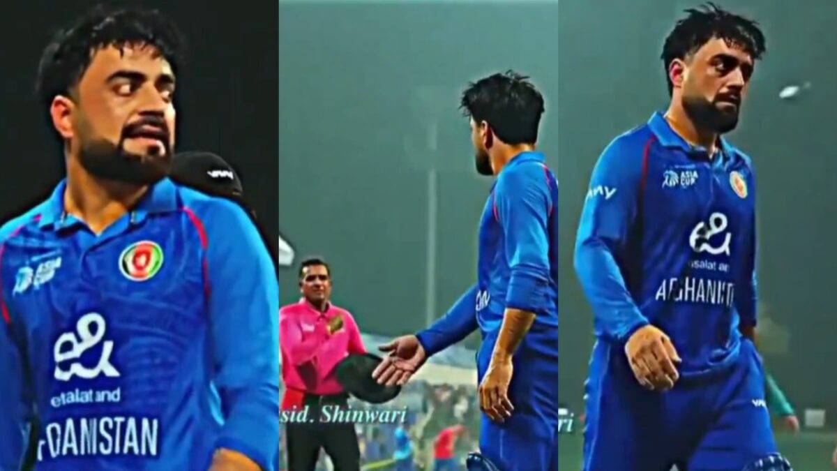 হজম হয় নি হার, পাকিস্তানী আম্পায়ারের সাথে তুমুল বাগ্‌বিতণ্ডায় রশিদ খান !! 1